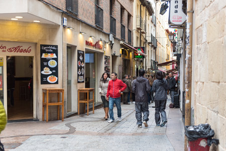It is one of the streets of the old town of Logrono (La Rioja, Spain),のeditorial素材