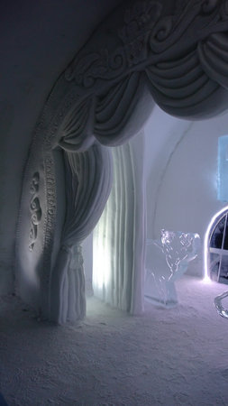 Jukkasjarvi, Sweden, February 27, 2020. one of the sculpturesのeditorial素材