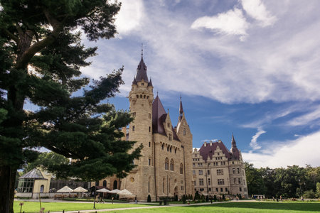 Palace in Poland (Moszna) in summerのeditorial素材