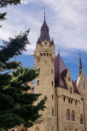 Palace in Poland (Moszna) in summerのeditorial素材