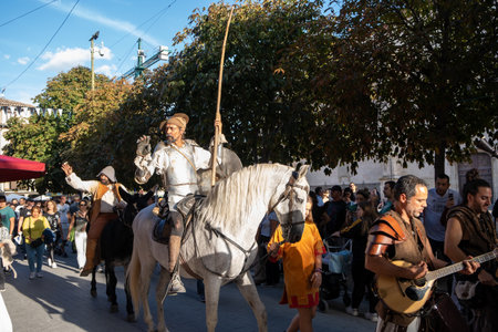 Alcala de Henares, Spain - October 09 2022. Medieval Market of Aのeditorial素材