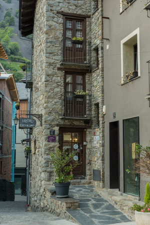 Andorra La Vella, capital, Centro Historic, Andorra.のeditorial素材