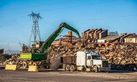 Scrap metal before used in steel millのeditorial素材
