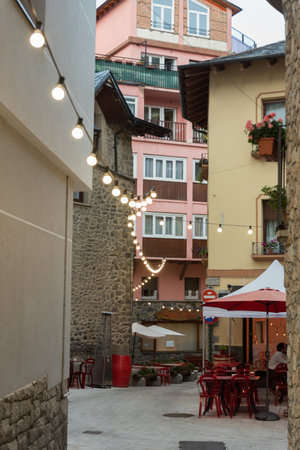 Andorra La Vella, capital, Centro Historic, Andorra.のeditorial素材