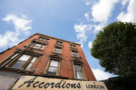 Old building and music shop outdoor in Kilburnのeditorial素材