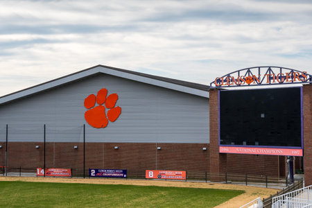 A football home field stadium in Clemson, South Carolinaのeditorial素材