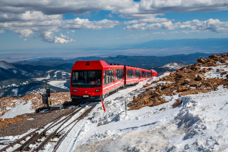 A railway transit system in Colorado Springs, Coloradoのeditorial素材