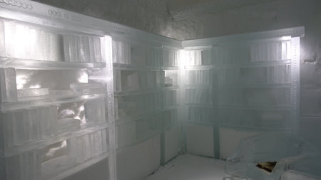 Jukkasjarvi, Sweden, February 27, 2020. one of the sculpturesのeditorial素材