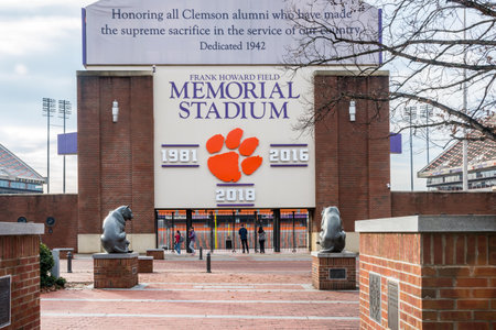 A football home field stadium in Clemson, South Carolinaのeditorial素材