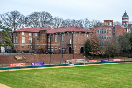 A soccer home field stadium in Clemson, South Carolinaのeditorial素材