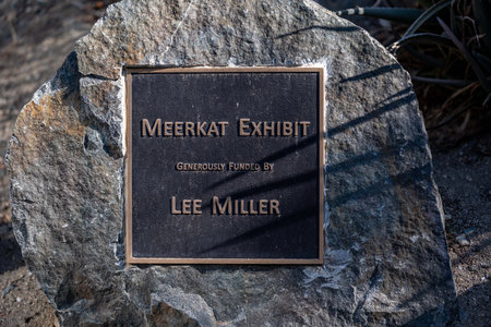 A public display funded by Lee Miller in Living Desert Zoo, Caliのeditorial素材