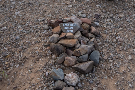 A description board for the trail in Tucson, Arizonaのeditorial素材