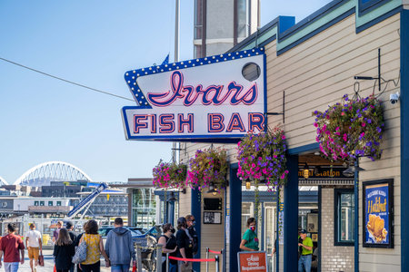 A seafood restaurant chain in Seattle, Washingtonのeditorial素材