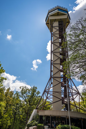 An observation tower in Hot Springs, Arkansasのeditorial素材