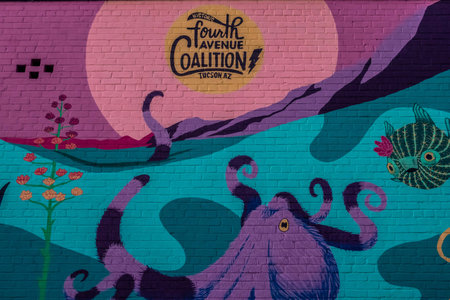 A public art of decorative design collection in Tucson, Arizonaのeditorial素材
