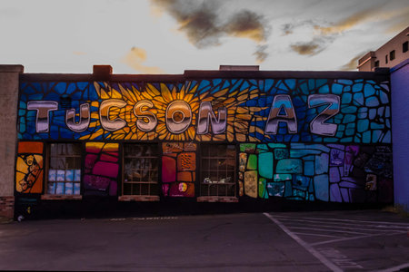 A public art of decorative design collection in Tucson, Arizonaのeditorial素材