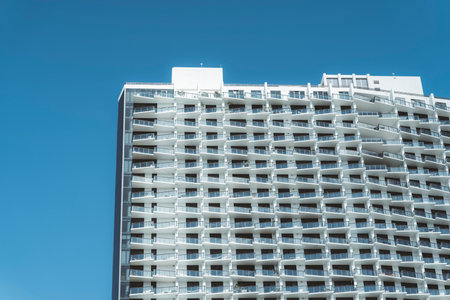 modern building in the city midtown MIAMI FLORIDAのeditorial素材