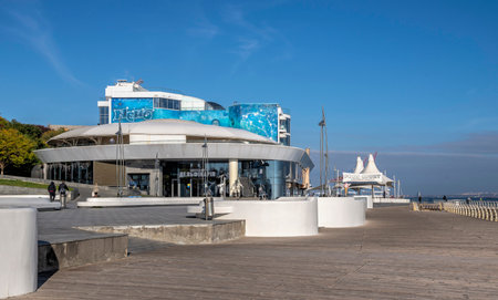 Dolphinarium on Lanzheron beach in Odessa, Ukraineのeditorial素材