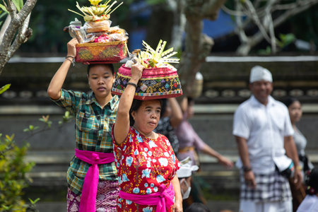 Usaba Sumbu ceremony in Pura Dalem Desa Timbrah.のeditorial素材