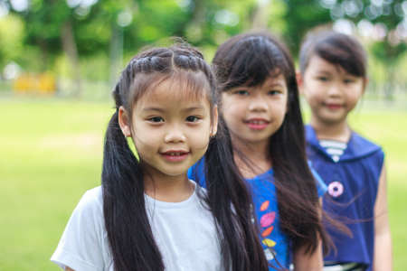 Children standing togetherの写真素材