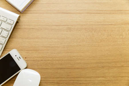 High angle on a deskの写真素材