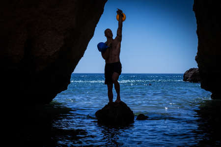 Kettlebell Overhead Pressの写真素材