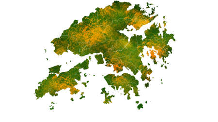 Hong Kong map detailed visualization for country place,travel,texture and backgroundの写真素材