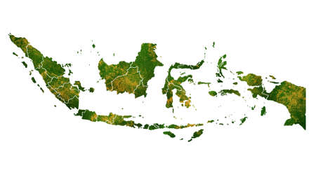 Indonesia map detailed visualization for country place,travel,texture and backgroundの写真素材