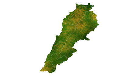 Lebanon map detailed visualization for country place,travel,texture and backgroundの写真素材