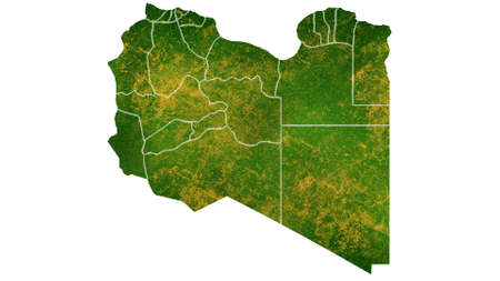 Libya map detailed visualization for country place,travel,texture and backgroundの写真素材