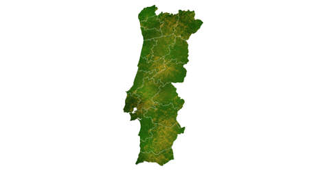 Portugal map detailed visualization for country place,travel,texture and backgroundの写真素材