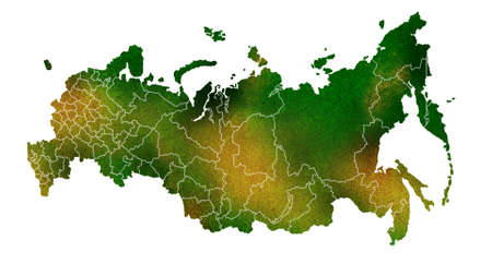 Russia map detailed visualization for country place,travel,texture and backgroundの写真素材
