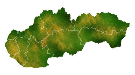 Slovakia map detailed visualization for country place,travel,texture and backgroundの写真素材
