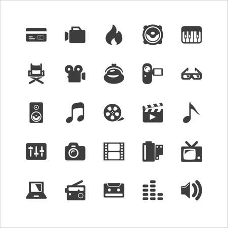 Retina Media Icon Setのイラスト素材