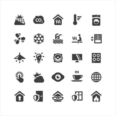 Retina Smarthome Icons Setのイラスト素材