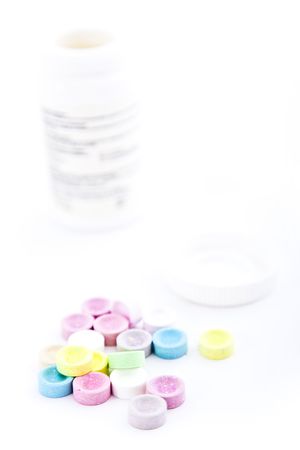 isolated pillsの写真素材