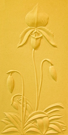 The Sculpture sandstone of flowerの写真素材
