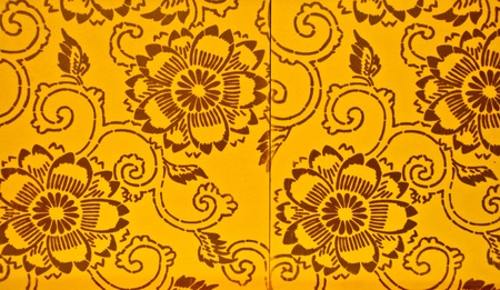 The  Colorful vintage  ceramic tiles wall decorationの写真素材