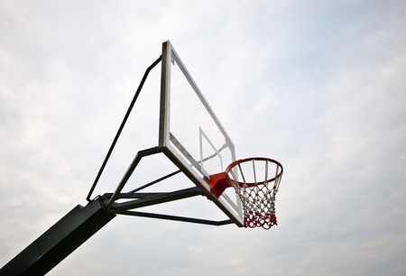 The Basket ball hoop on out door court