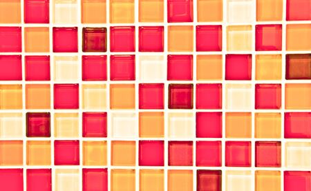 The  Colorful vintage  ceramic tiles wall decorationの写真素材