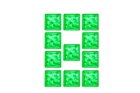 The Block glass of number 8の写真素材