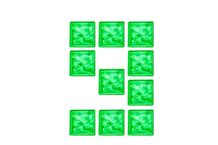 The Block glass of number 9の写真素材