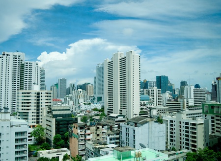 The Modern building on blue sky backgroundのeditorial素材