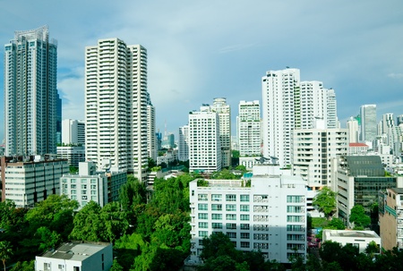 The Modern building on blue sky backgroundのeditorial素材