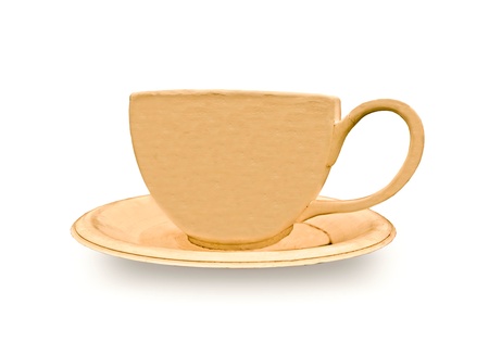 The Cup of coffee isolated on white backgroundの写真素材