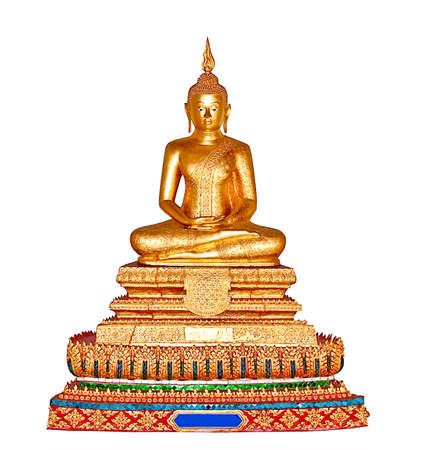 The Buddha status isolated on white backgroundの写真素材