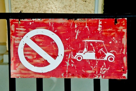 The Warning sign for car not entranceの写真素材