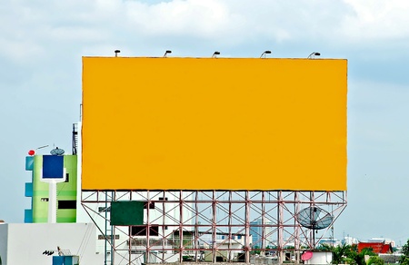 The Blank of board for advertise along the roadの写真素材