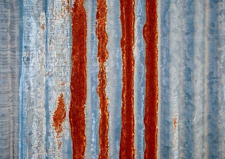 The Rusty corrugated iron metalの写真素材
