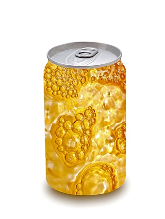 The Beer can isolated on white backgroundの写真素材